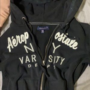 black aeropostale zip up